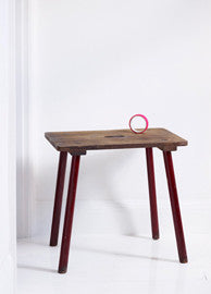 Side Table with Red Legs