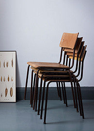 Stacking Wooden School Chairs