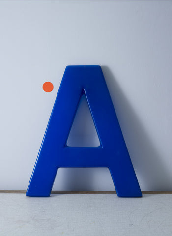 Blue Plastic Letter 'A'